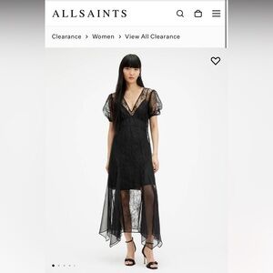 Only worn once! Beautiful All Saints lace asymmetrical dress.